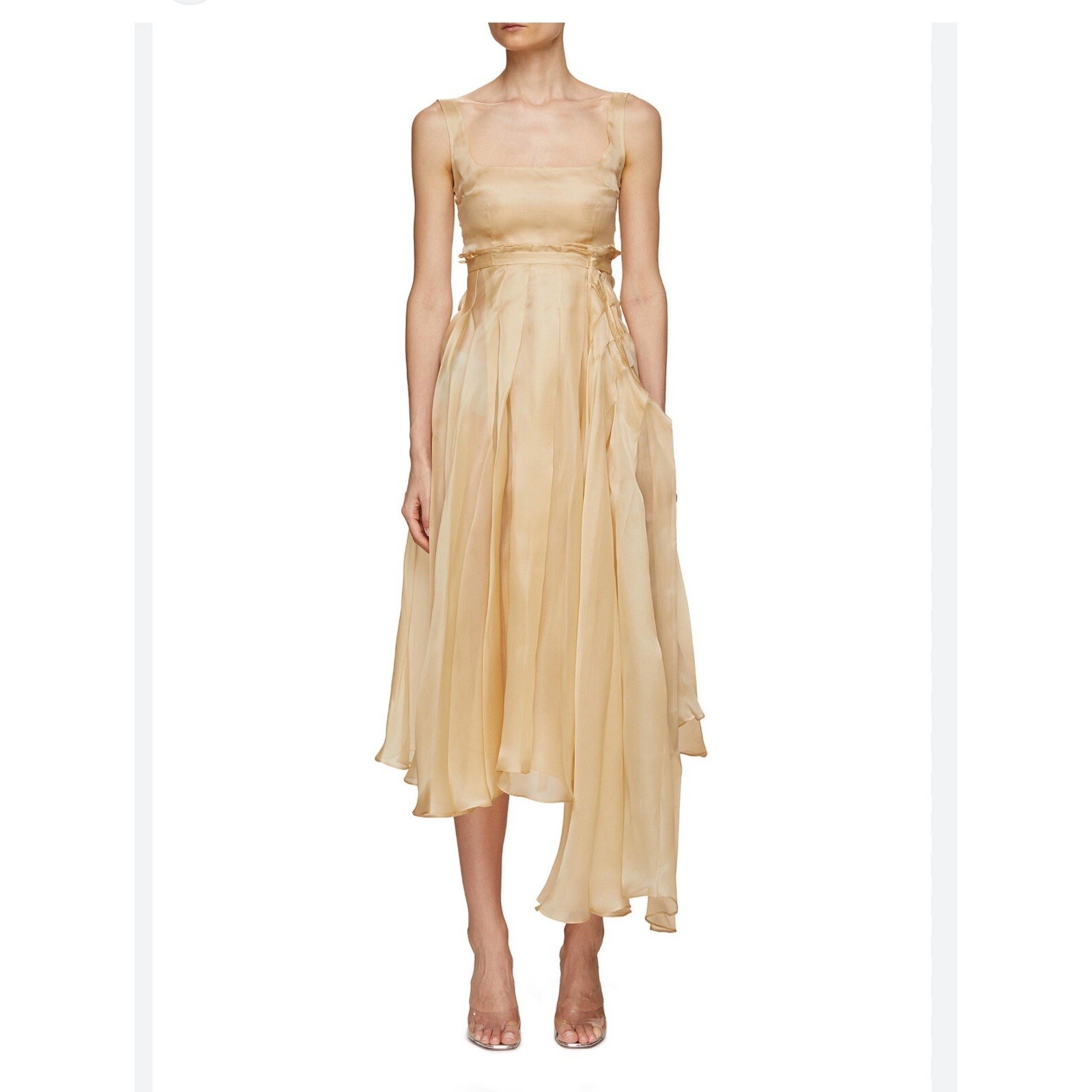 $2035 A.W.A.K.E. Mode Organdy Pleated Organza Silk Dress Size 38/Us2 — image 2 of 8